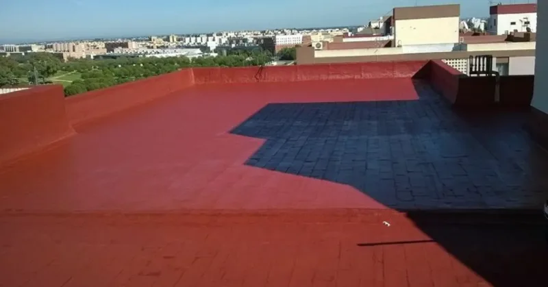 Cubierta transitable impermeabilizada de un edificio